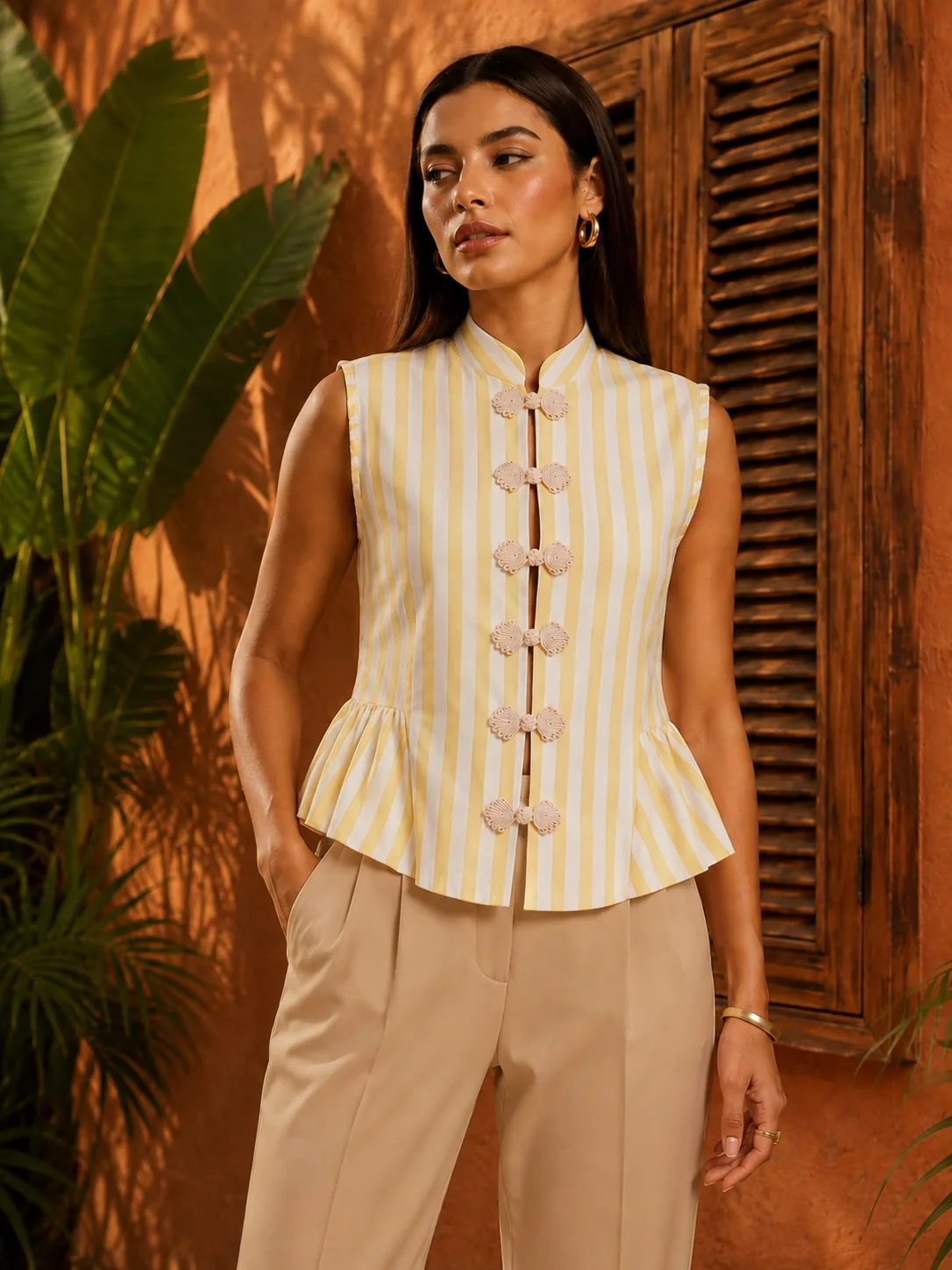 Detalle de Blusa China de YACADI.