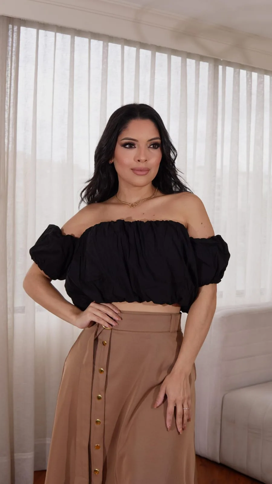 Vista principal de Blusa Globo Corta de YACADI.