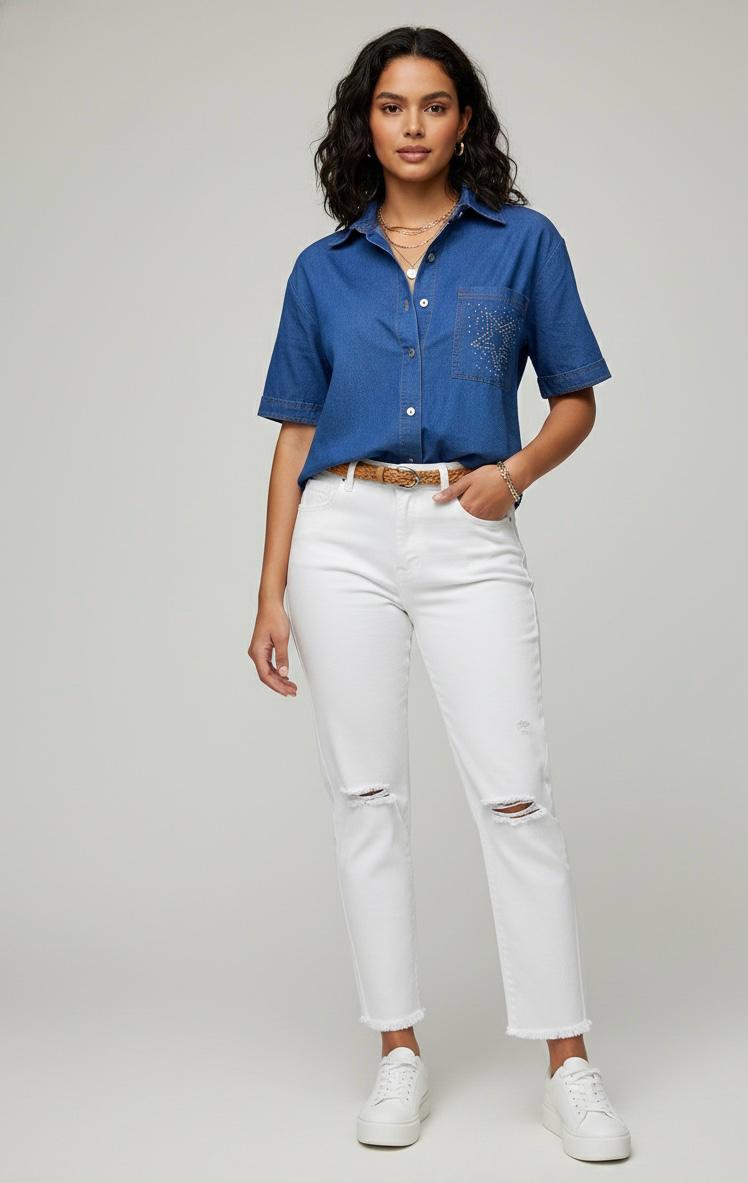 Vista adicional de Blusa Jazmin Jean de YACADI.