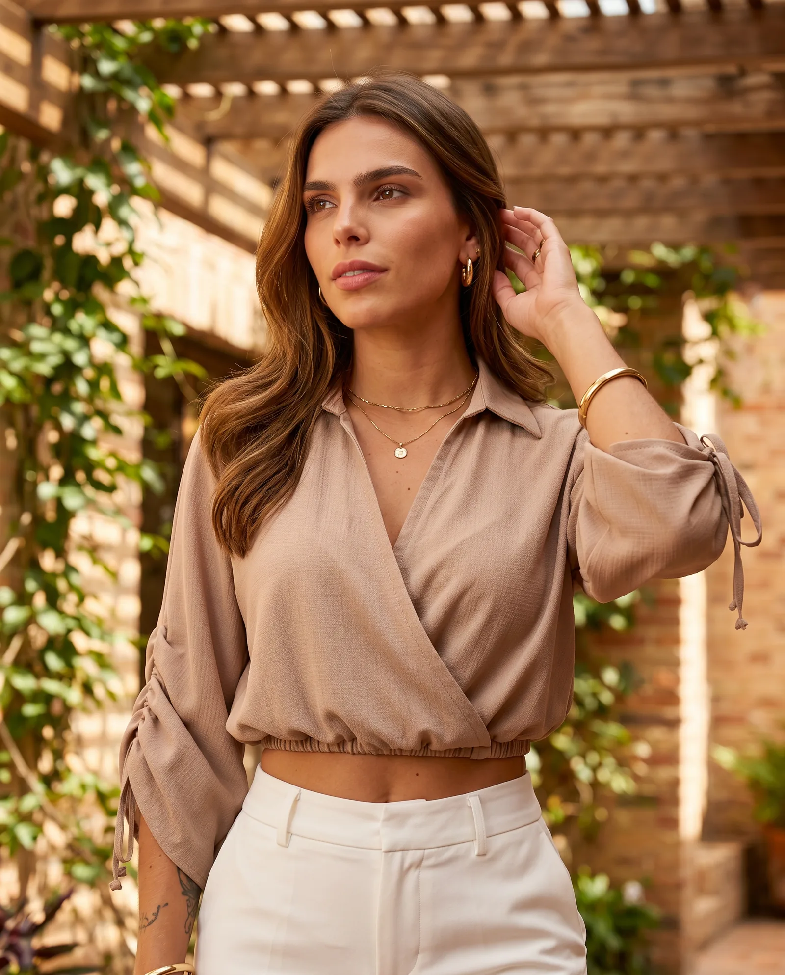 Detalle de Blusa Melon Estampada de YACADI.