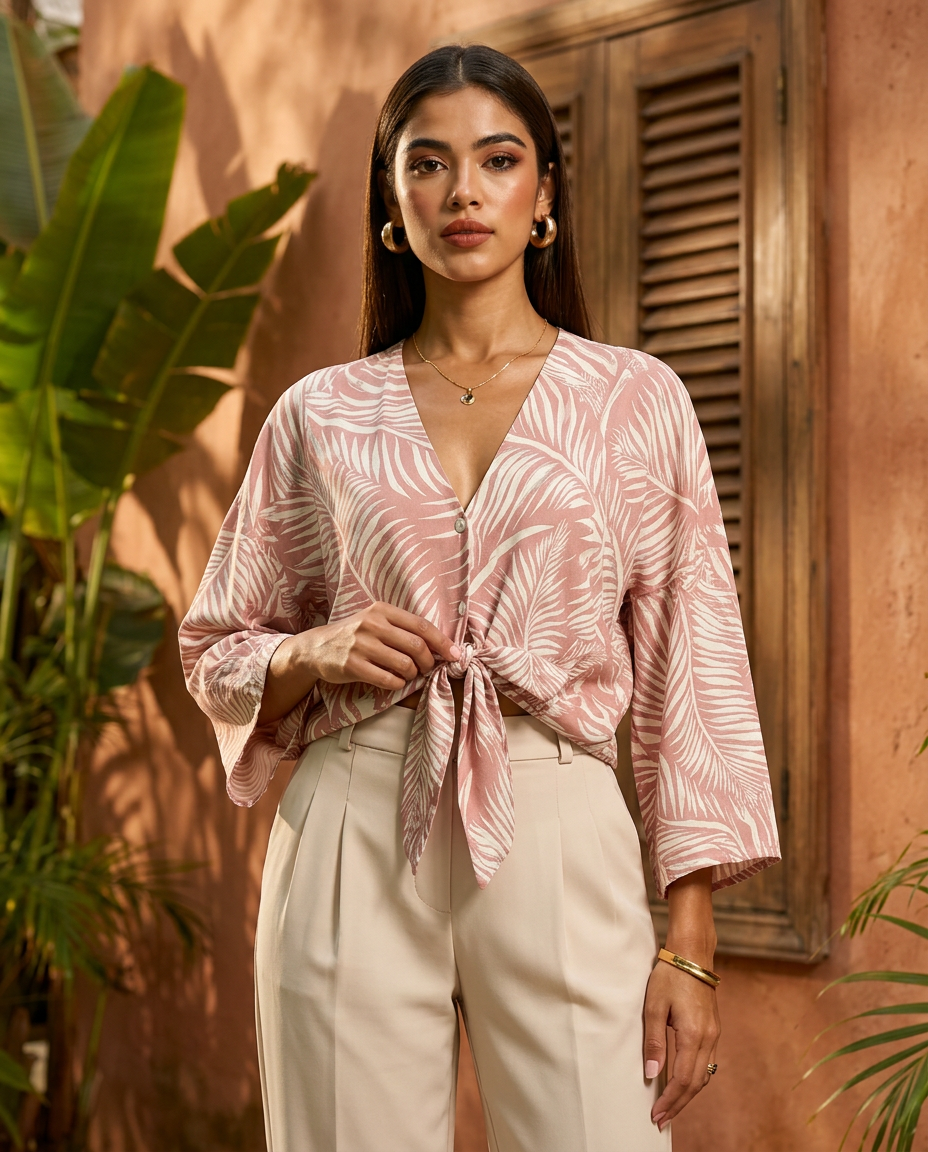 Detalle de Blusa Nata Caucho de YACADI.