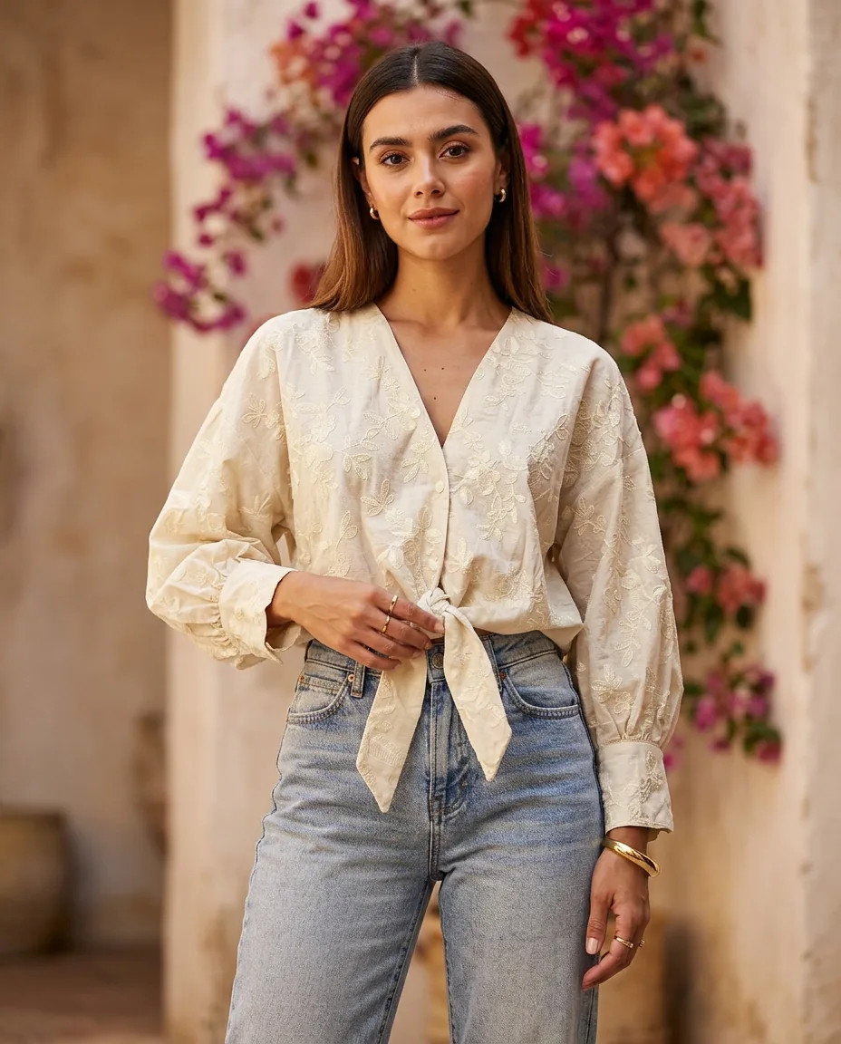 Detalle de Blusa Nata Mur de YACADI.