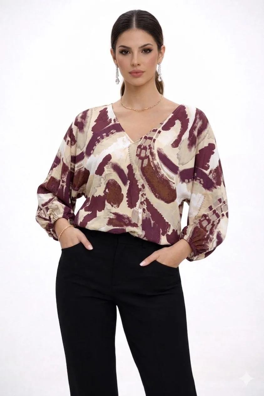 Vista adicional de Blusa Salome Estampada de YACADI.