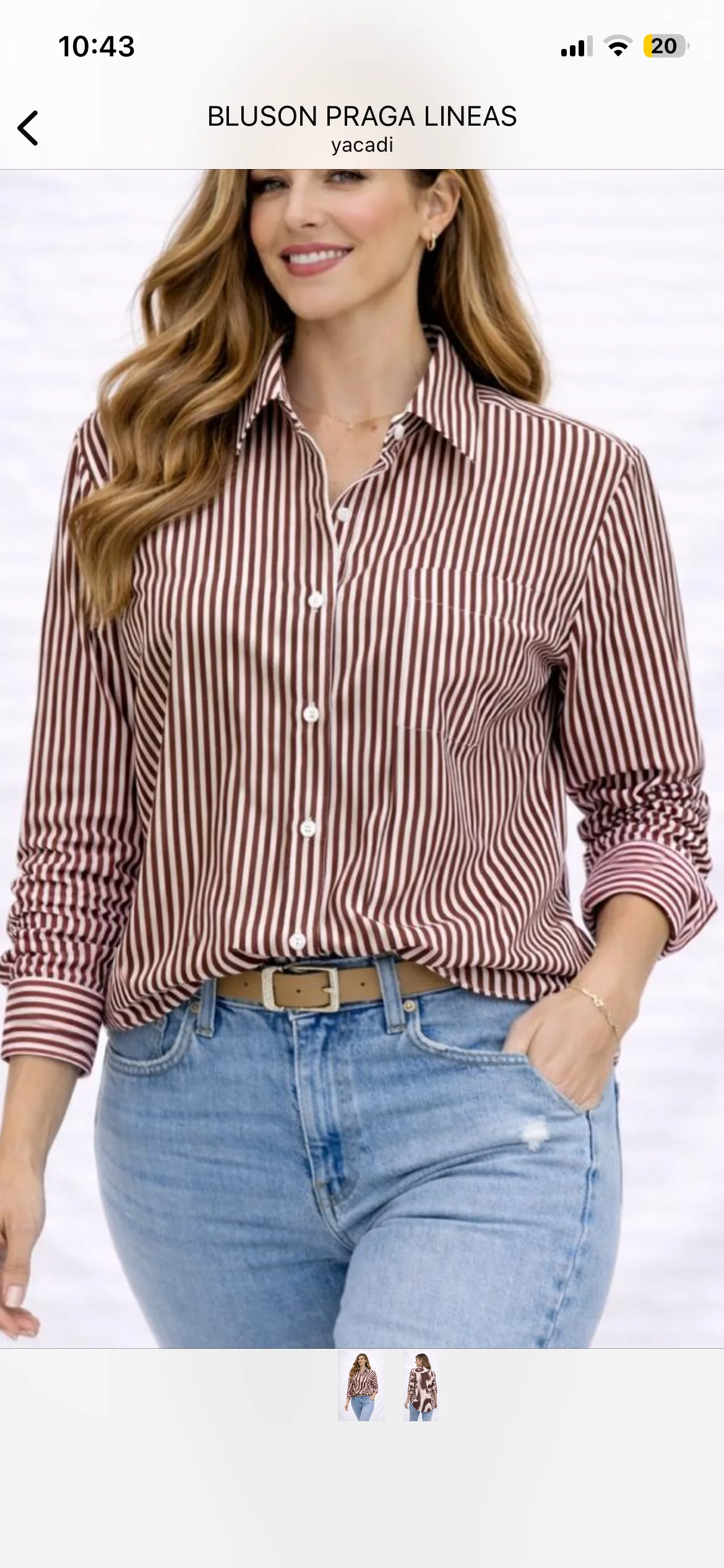 Vista principal de Bluson Praga Rayas de YACADI.