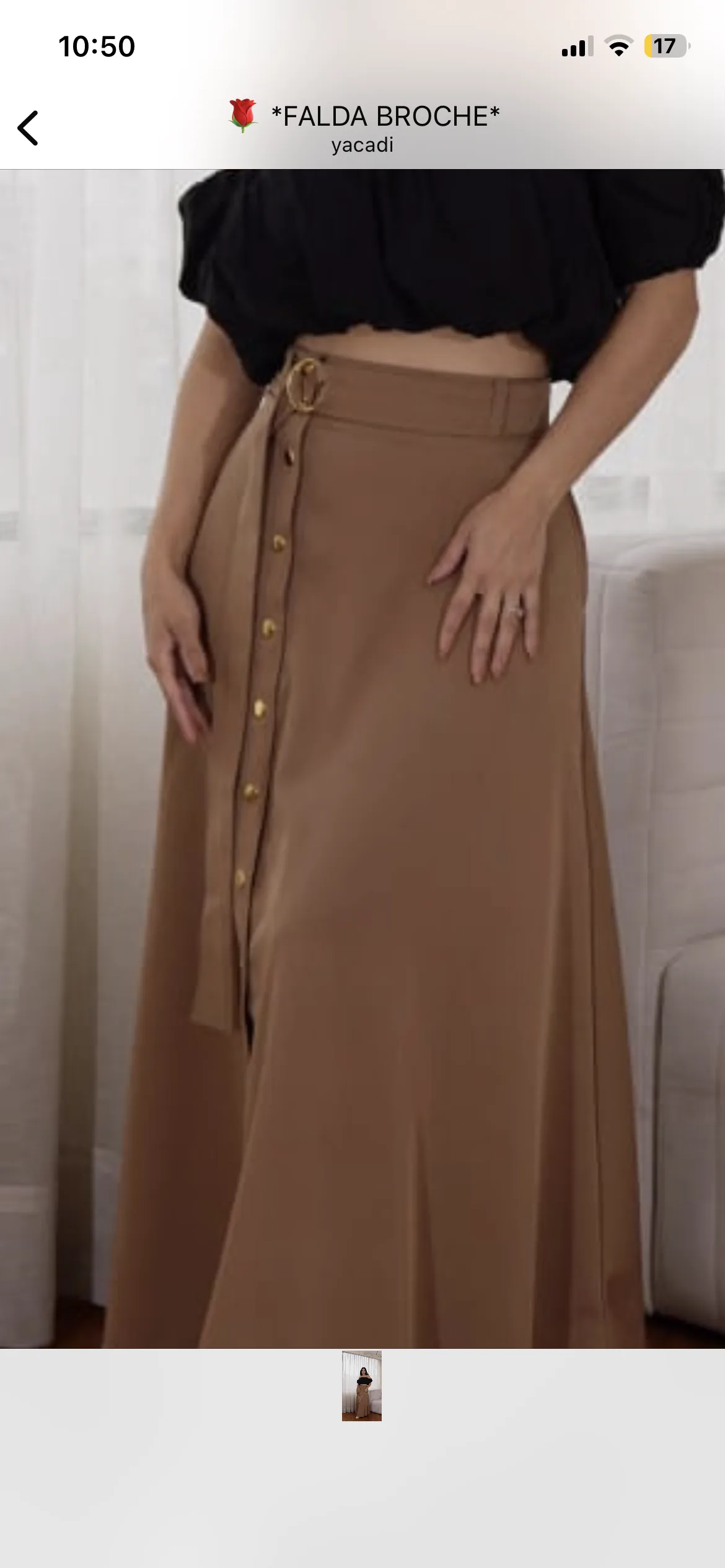 Vista principal de Falda Broches de YACADI.