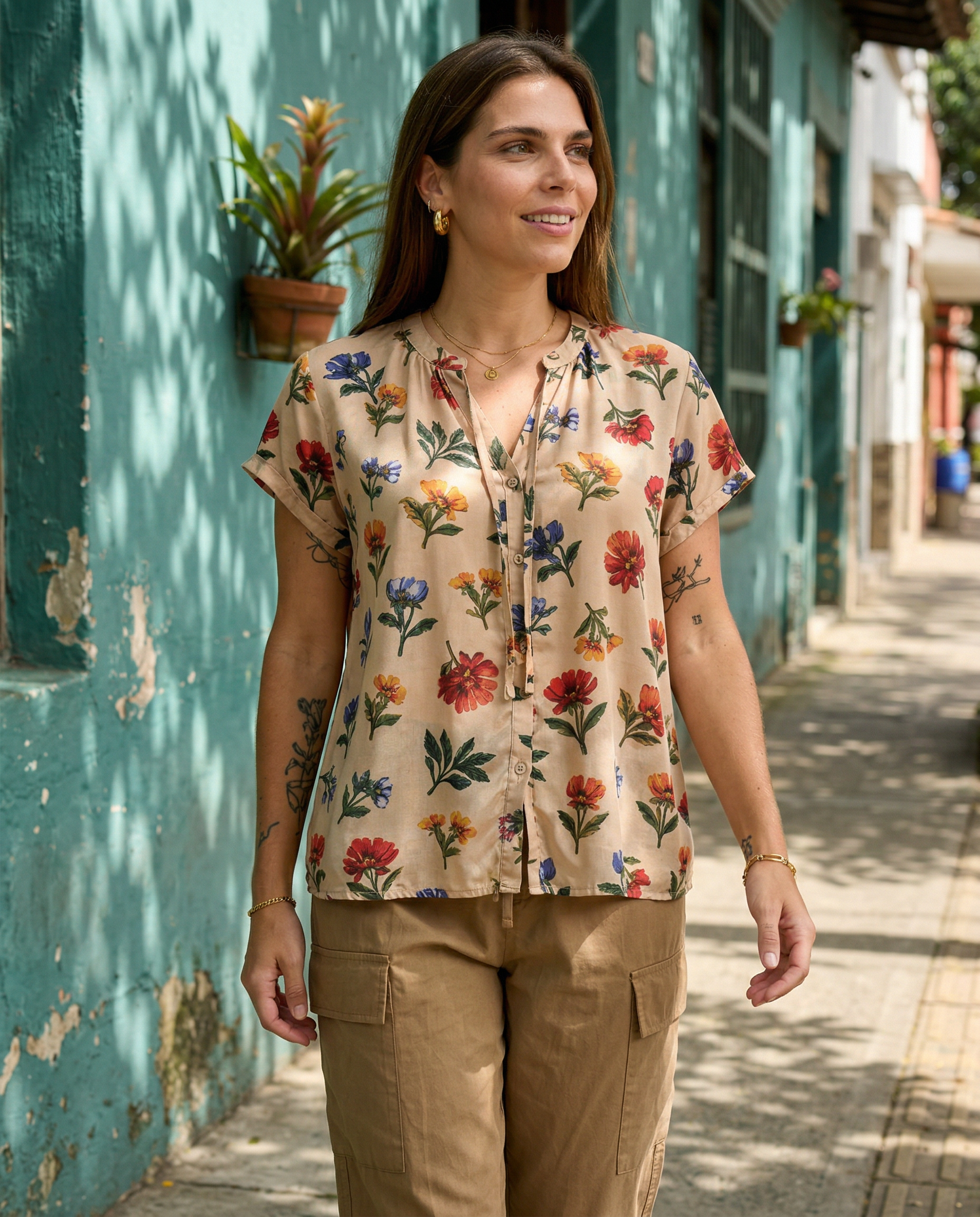 Vista adicional de Pantalon Barrel de YACADI.